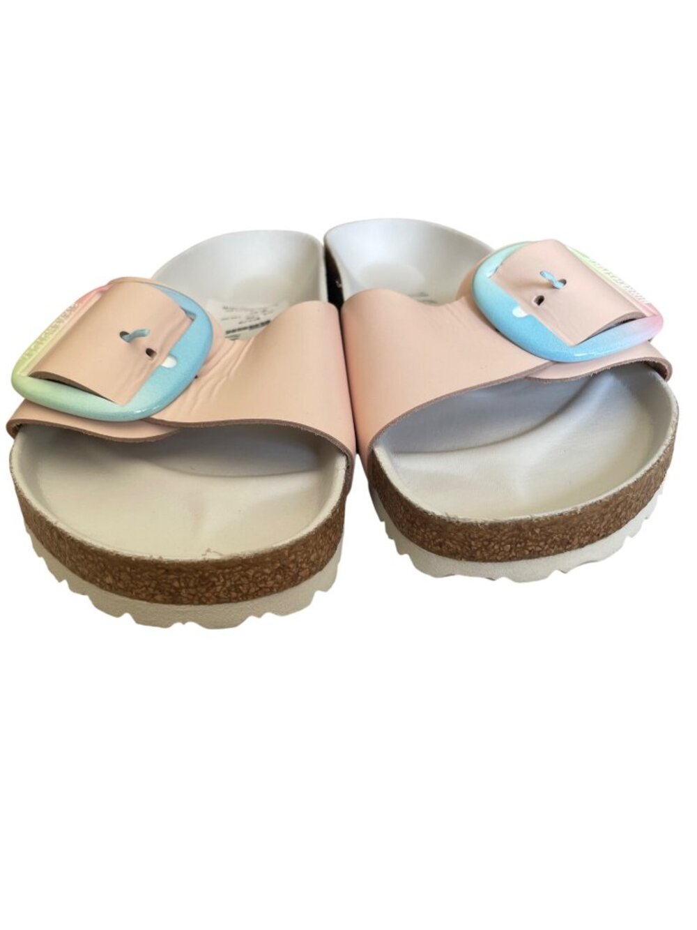 Birkenstock Madrid Big Buckle Pastel Pink Slide Sandals Women’s EU 39 8-8.5 NWT - Picture 4 of 9